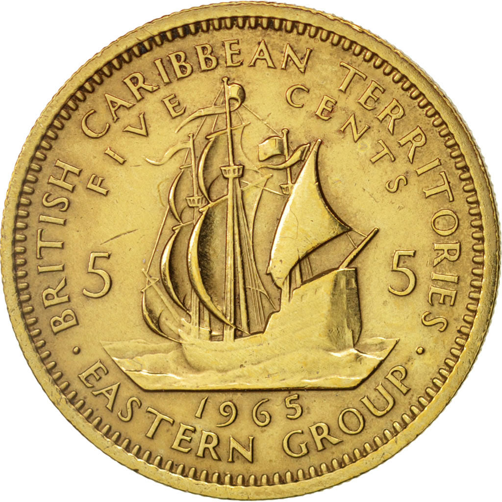 East Caribbean States, Elizabeth II, 5 Cents, 1965, AU(50-53), KM:4