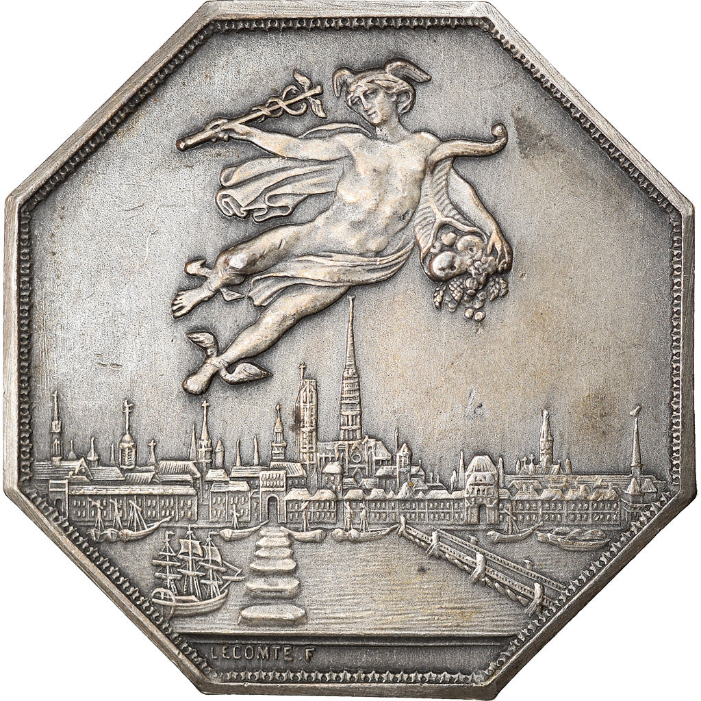 France, Token, Chambre de Commerce de Rouen, Business & industry, 1802, Lecomte