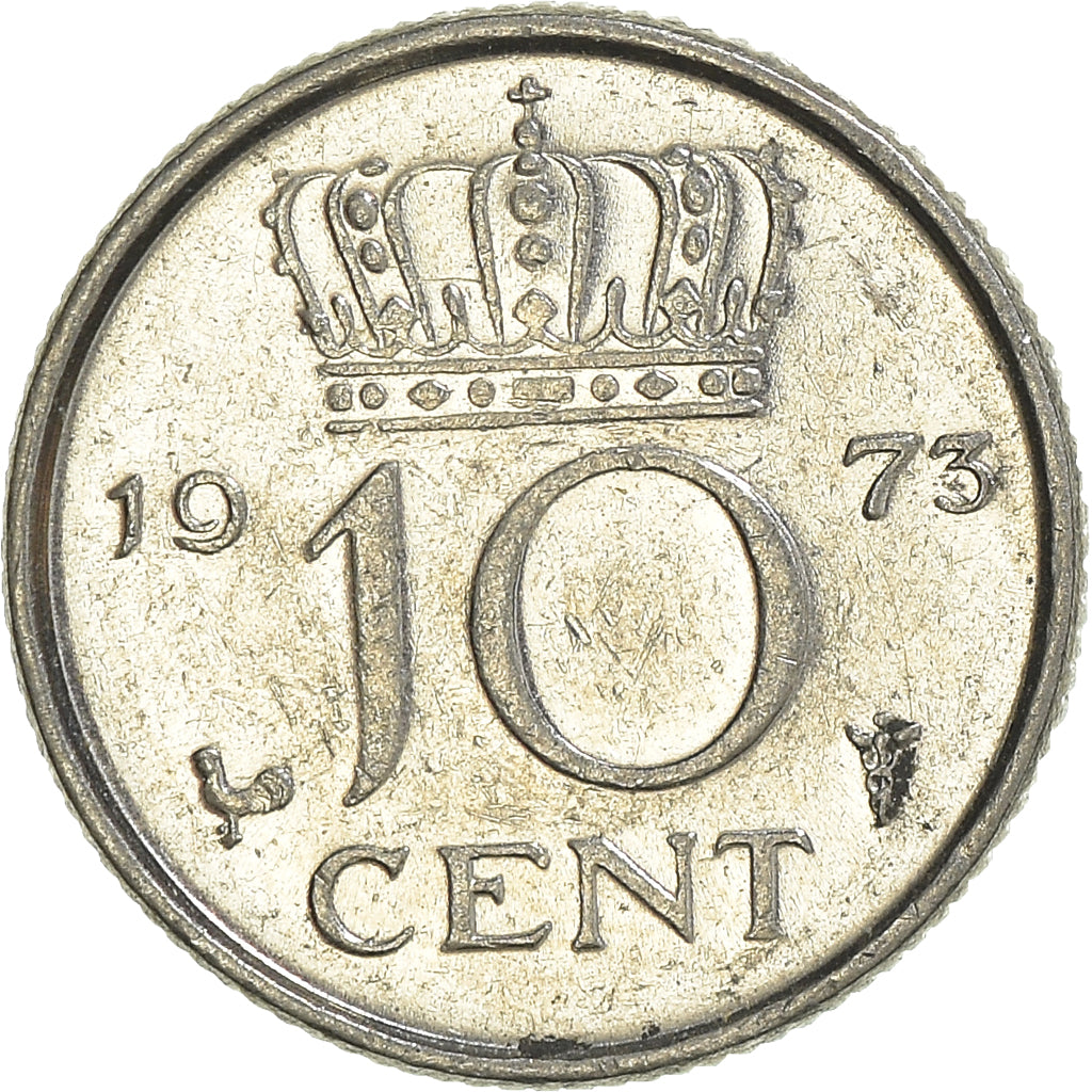 Moneta, Paesi Bassi, 10 Cents, 1973