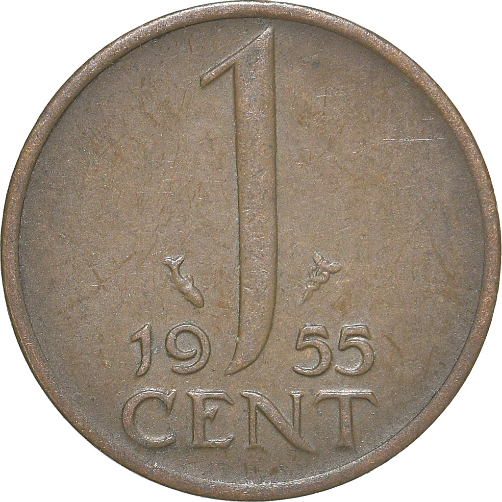 Coin, Netherlands, Cent, 1955