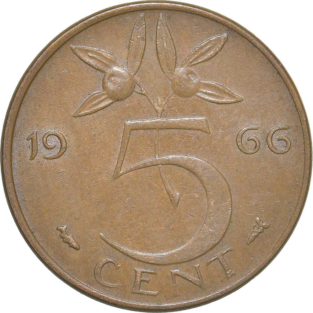 Monnaie, Pays-Bas, 5 Cents, 1966