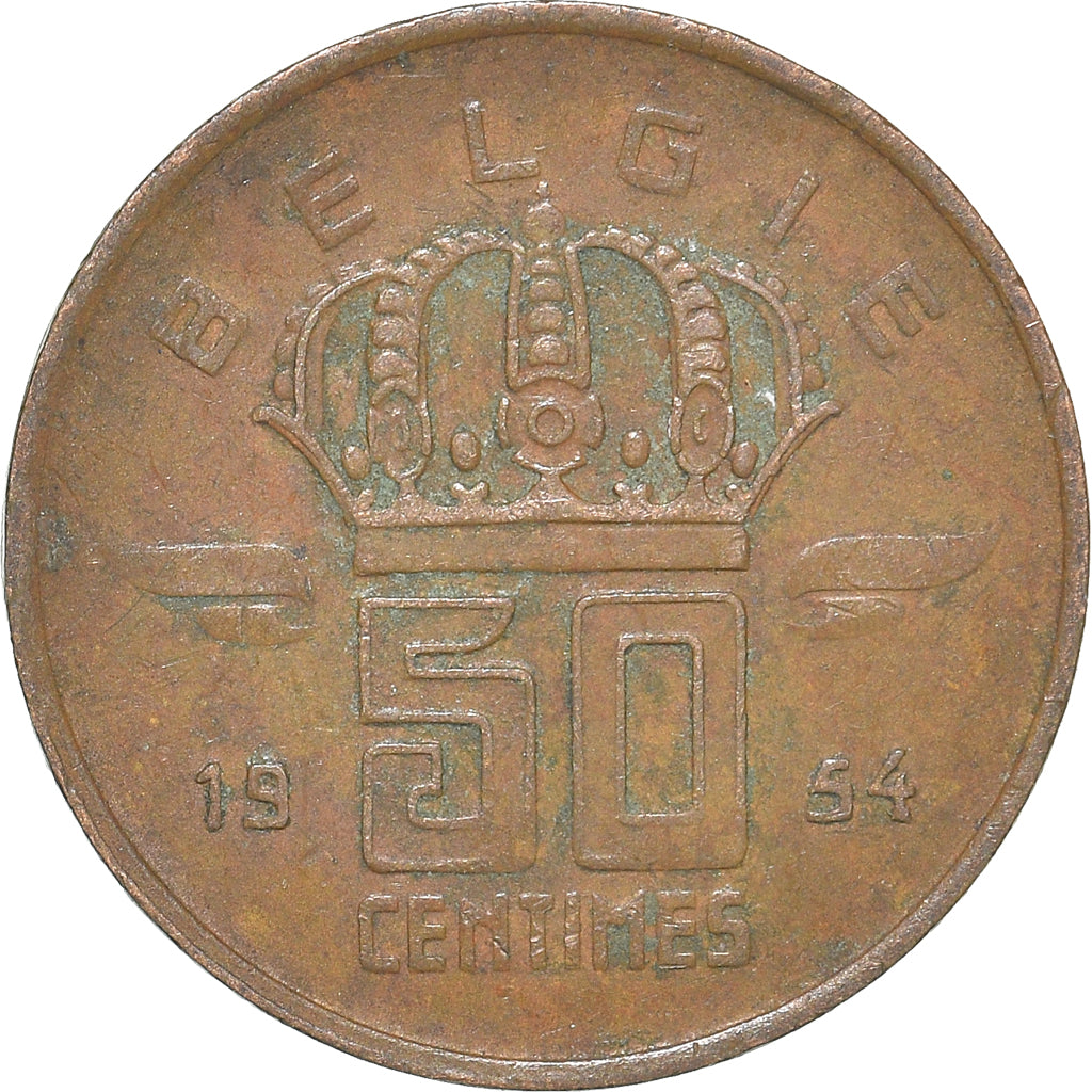 Moneta, Belgio, 50 Centimes, 1954