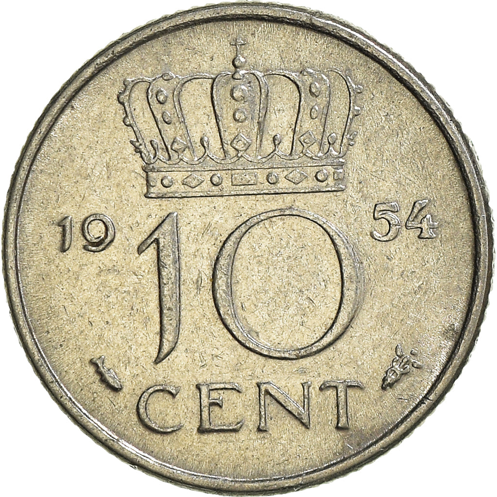 Münze, Niederlande, 10 Cents, 1954