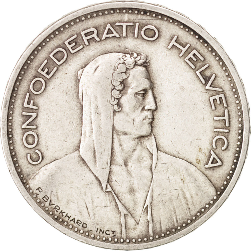 Coin, Switzerland, 5 Francs, 1932, Bern, EF(40-45), Silver, KM:40