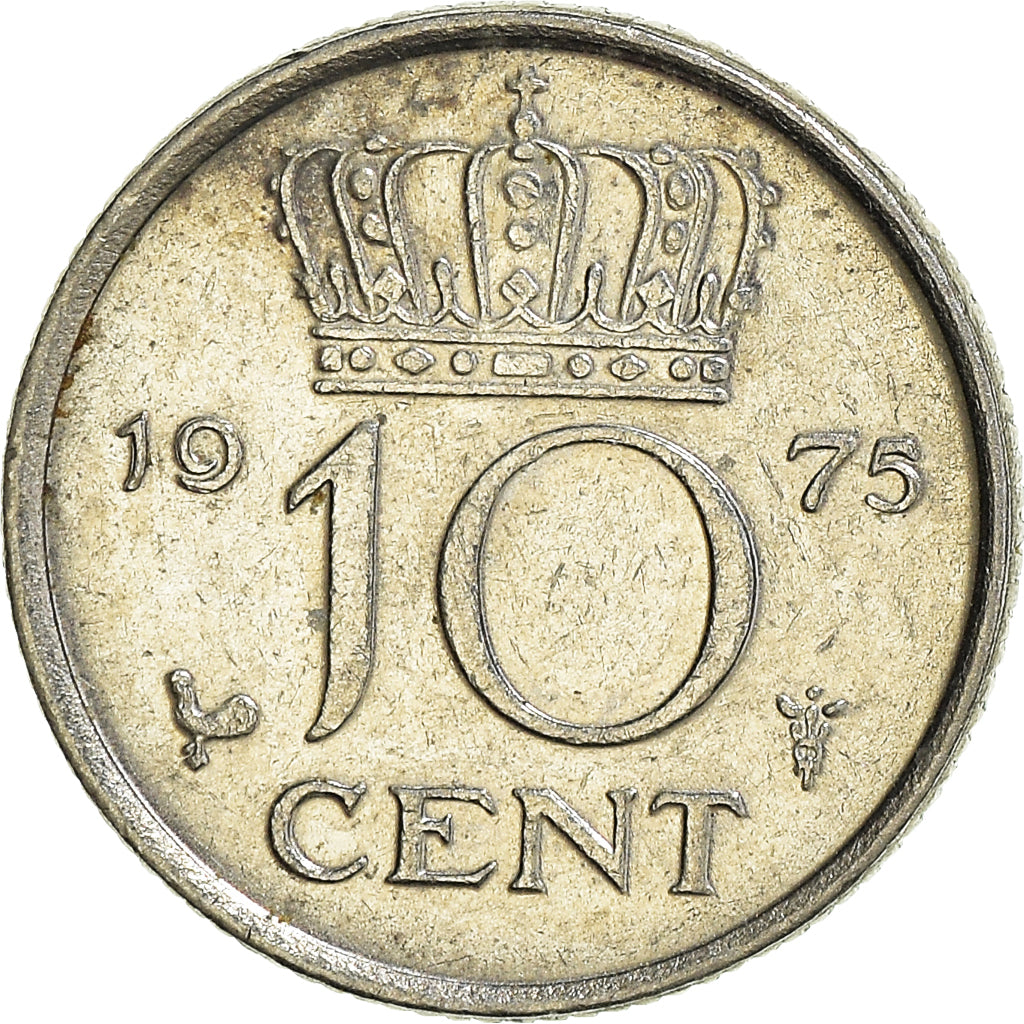 Münze, Niederlande, 10 Cents, 1975