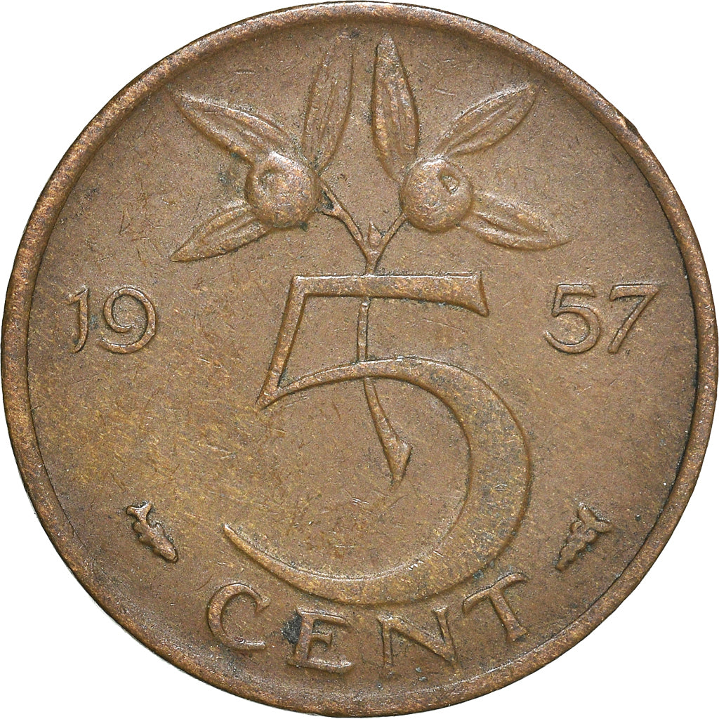 Münze, Niederlande, 5 Cents, 1957