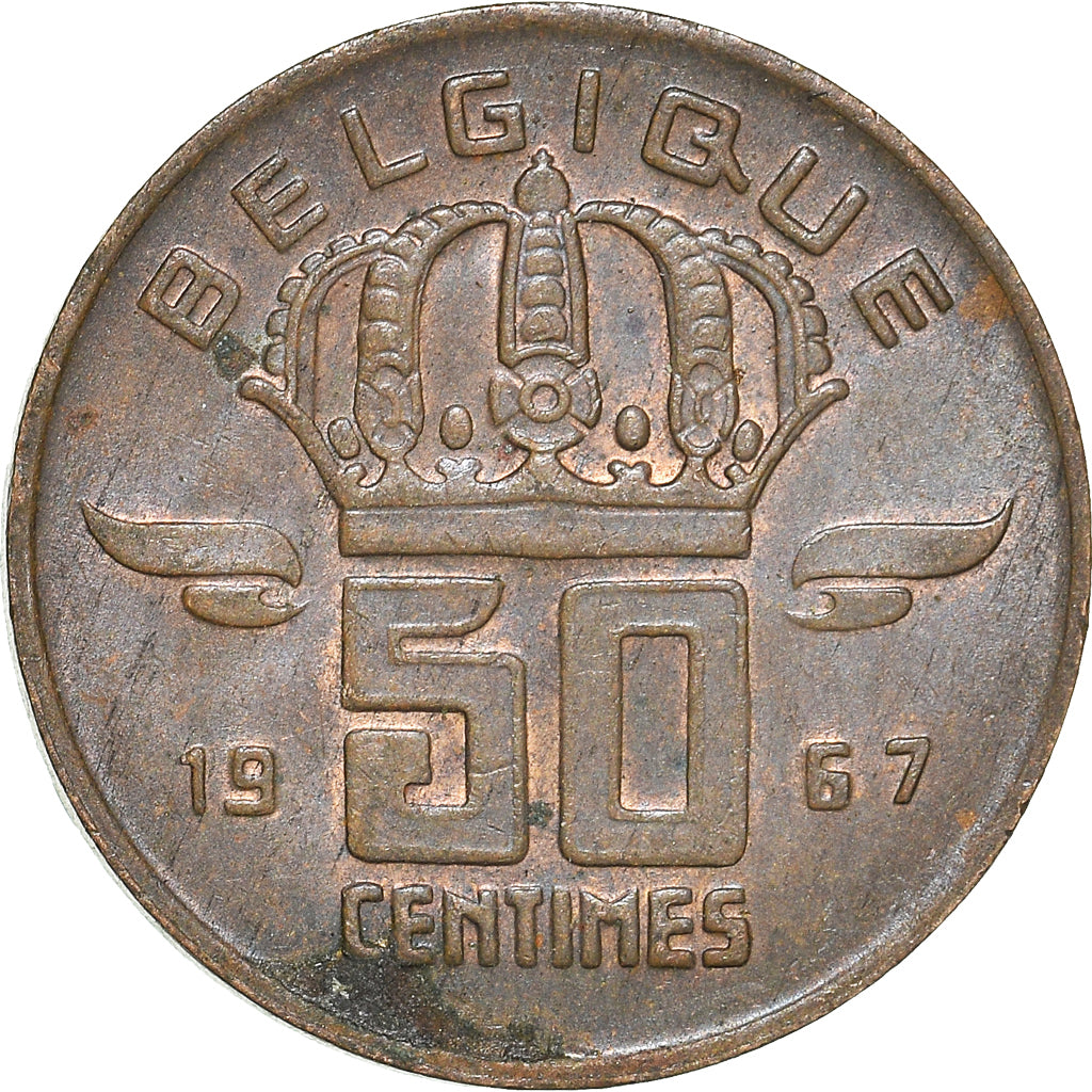 Moneta, Belgio, 50 Centimes, 1967
