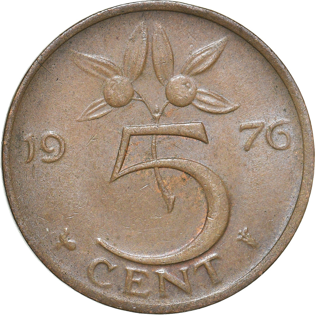 Moneda, Países Bajos, 5 Cents, 1976