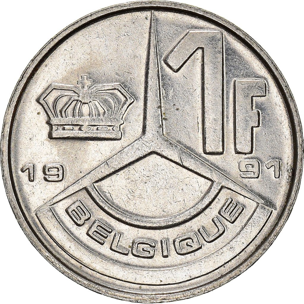 Münze, Belgien, Franc, 1991