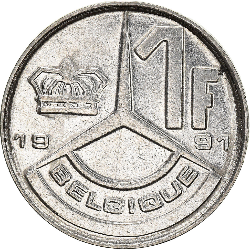 Coin, Belgium, Franc, 1991
