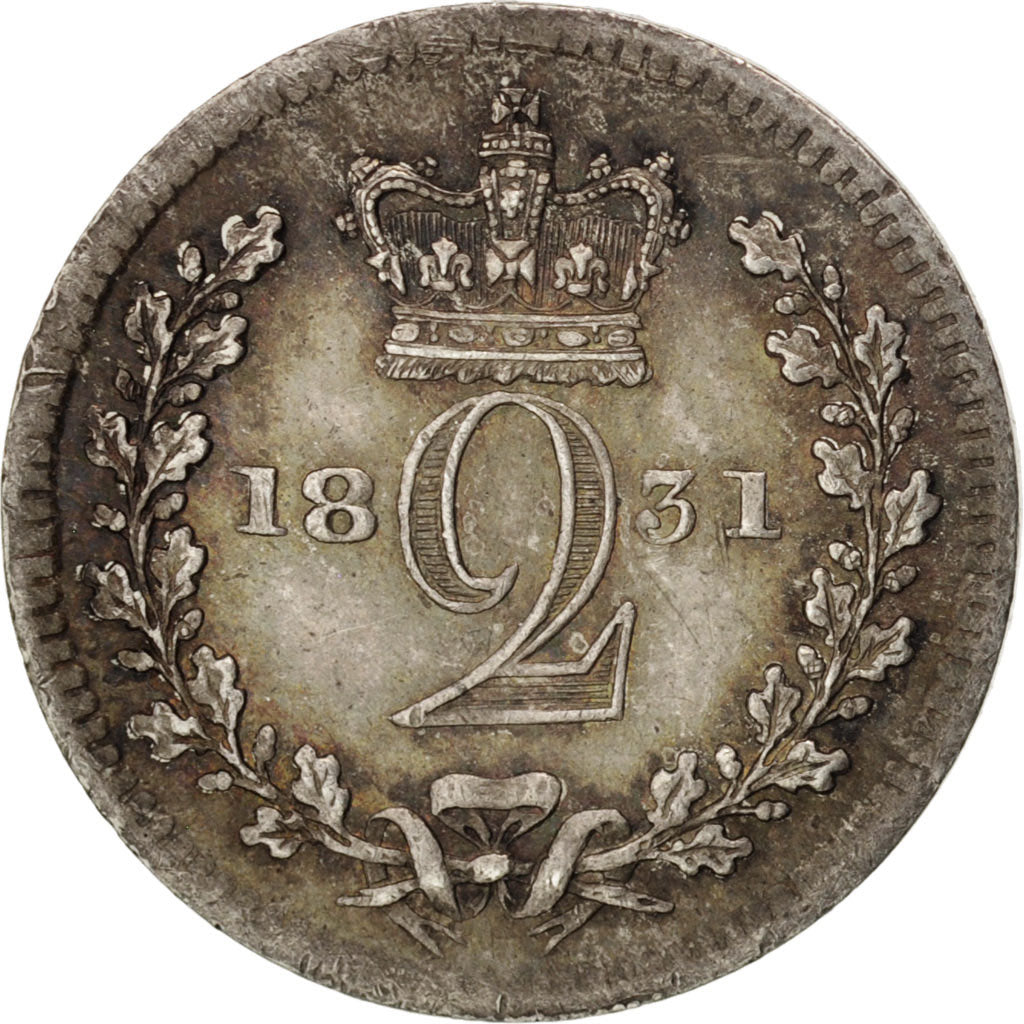 Great Britain, William IV, 2 Pence, 1831, MS(60-62), Silver, KM:709