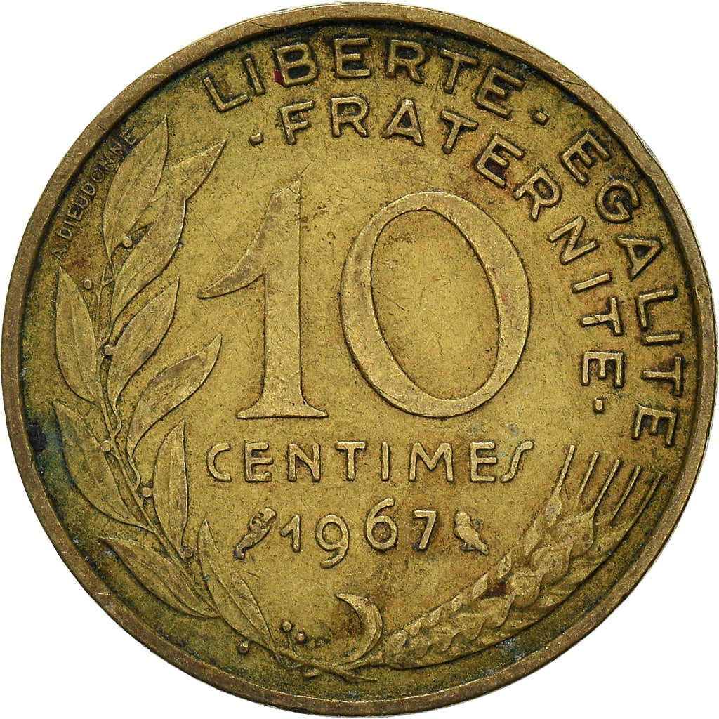 Münze, Frankreich, 10 Centimes, 1967