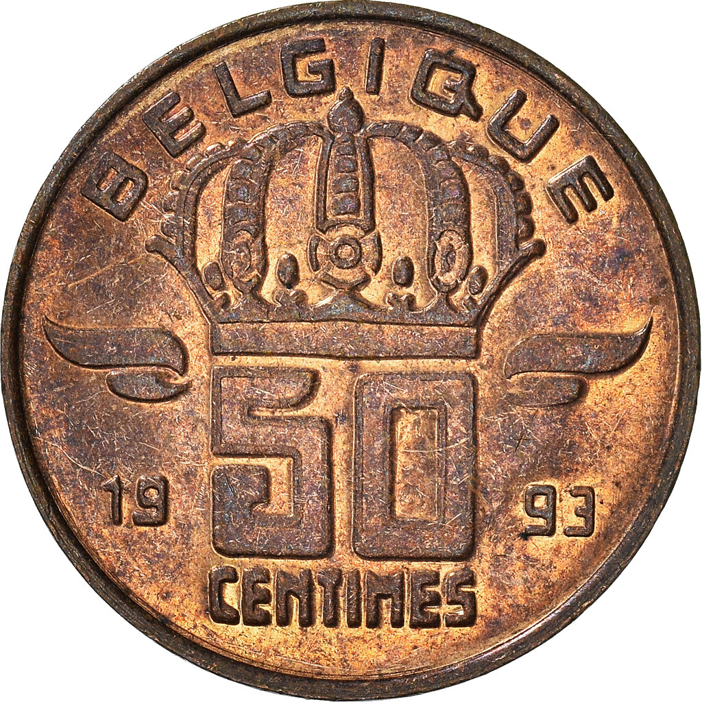 Moneta, Belgio, 50 Centimes, 1993