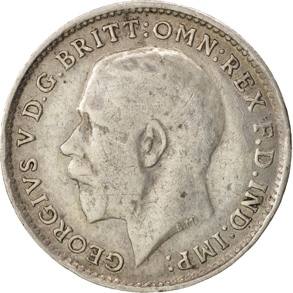 Great Britain, George V, 3 Pence, 1917, EF(40-45), Silver, KM:813