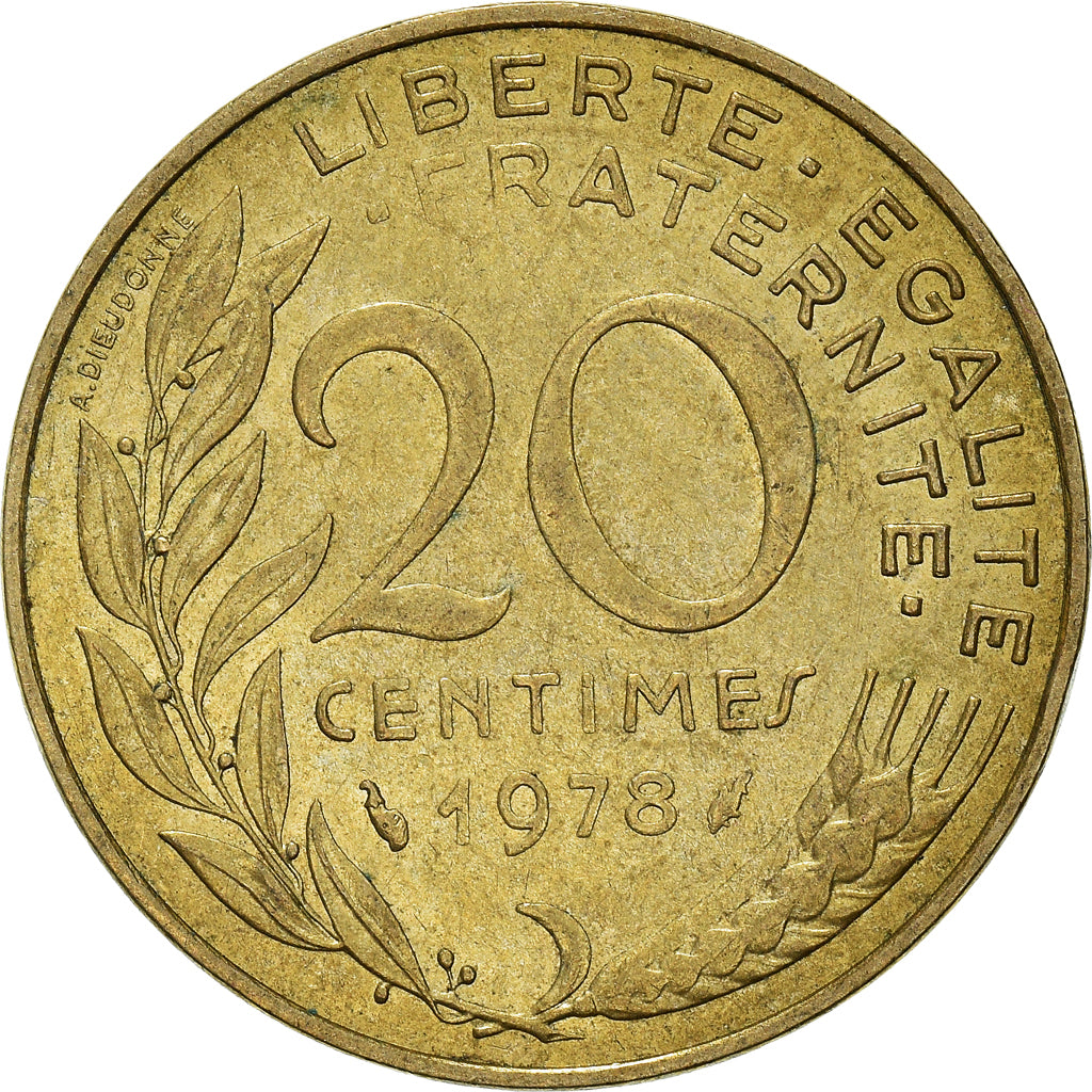 Münze, Frankreich, 20 Centimes, 1978