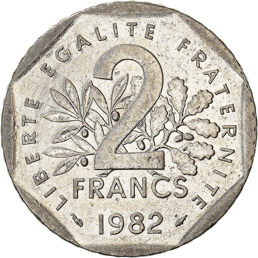 Moeda, França, 2 Francs, 1982