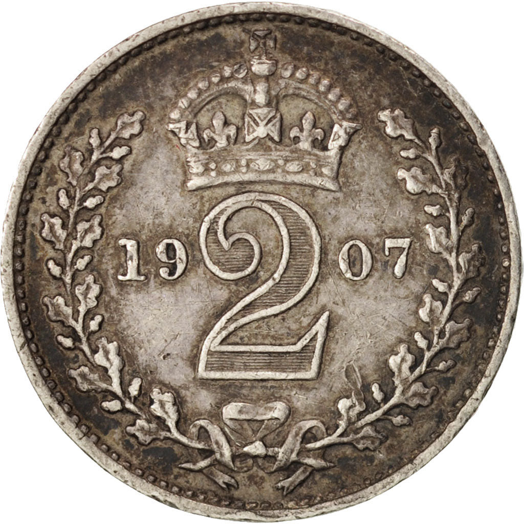 Great Britain, Edward VII, 2 Pence, 1907, EF(40-45), Silver, KM:796