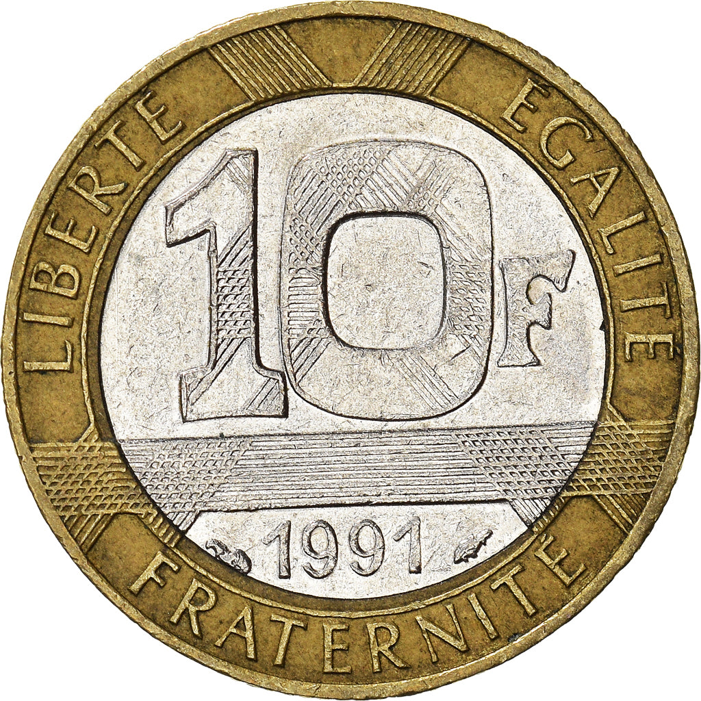 Coin, France, 10 Francs, 1991
