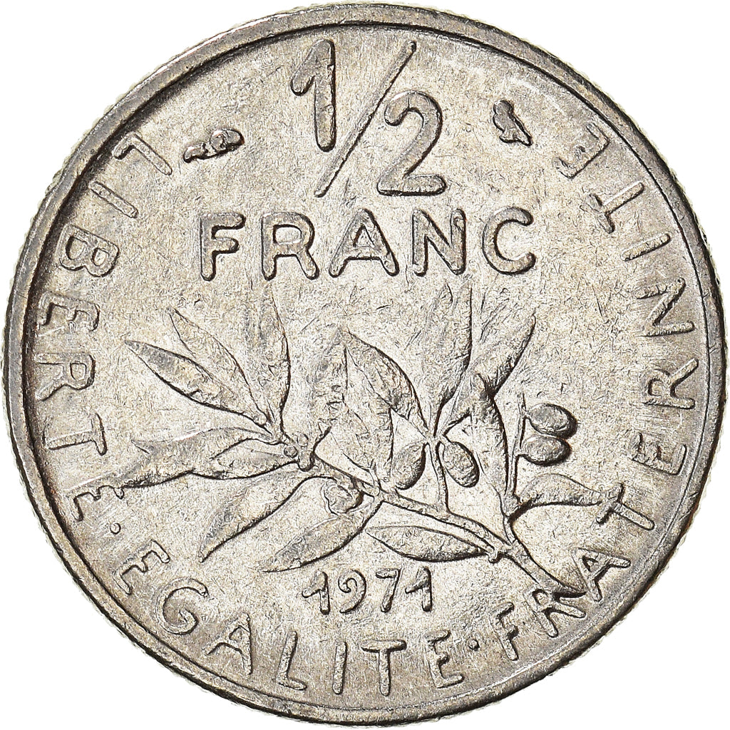 Moneda, Francia, 1/2 Franc, 1971