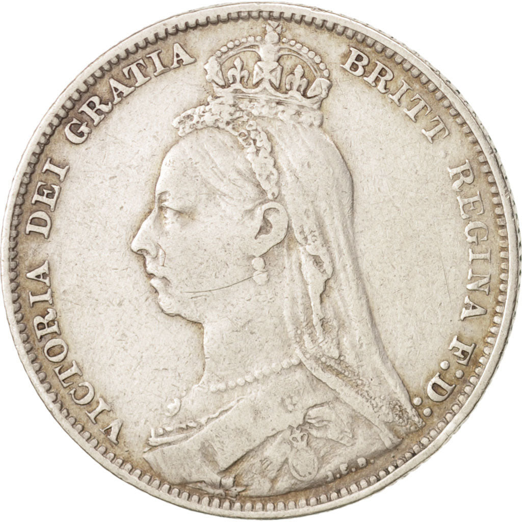 Great Britain, Victoria, Shilling, 1892, VF(30-35), Silver, KM:774