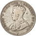 Ceylon, George V, 50 Cents, 1919, VF(20-25), Silver, KM:109a