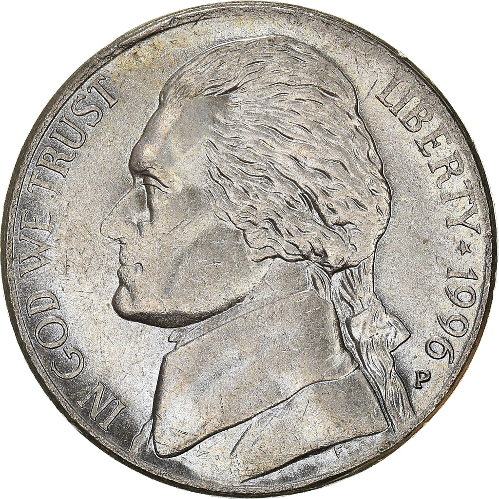 Moeda, Estados Unidos da América, 5 Cents, 1996