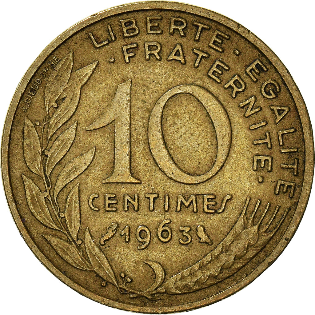 Coin, France, 10 Centimes, 1963