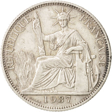FRENCH INDO-CHINA, 20 Cents, 1937, Paris, TTB+, Argent, KM:17.2