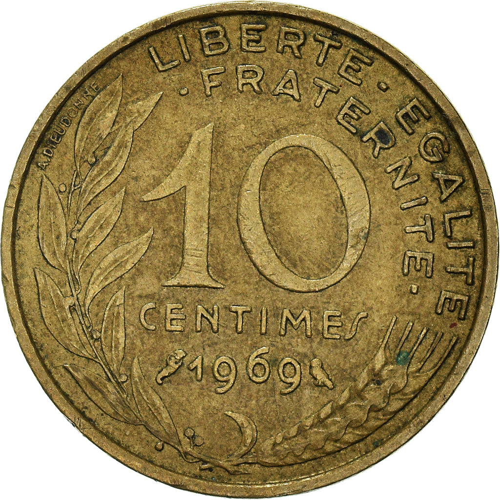 Moneta, Francia, 10 Centimes, 1969