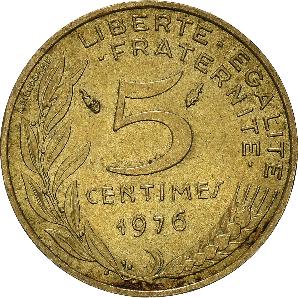 Moneta, Francia, 5 Centimes, 1976