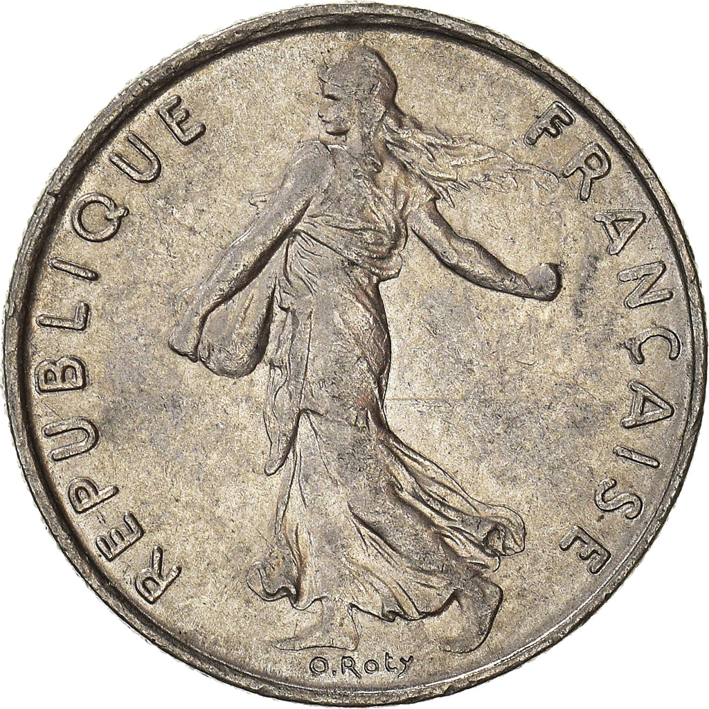 Munten, Frankrijk, 1/2 Franc, 1975