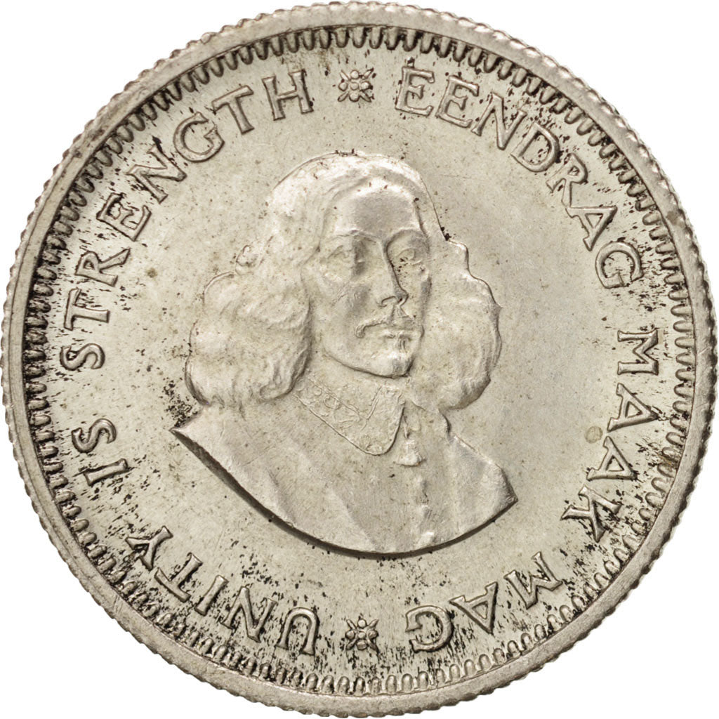 South Africa, 5 Cents, 1961, MS(60-62), Silver, KM:59