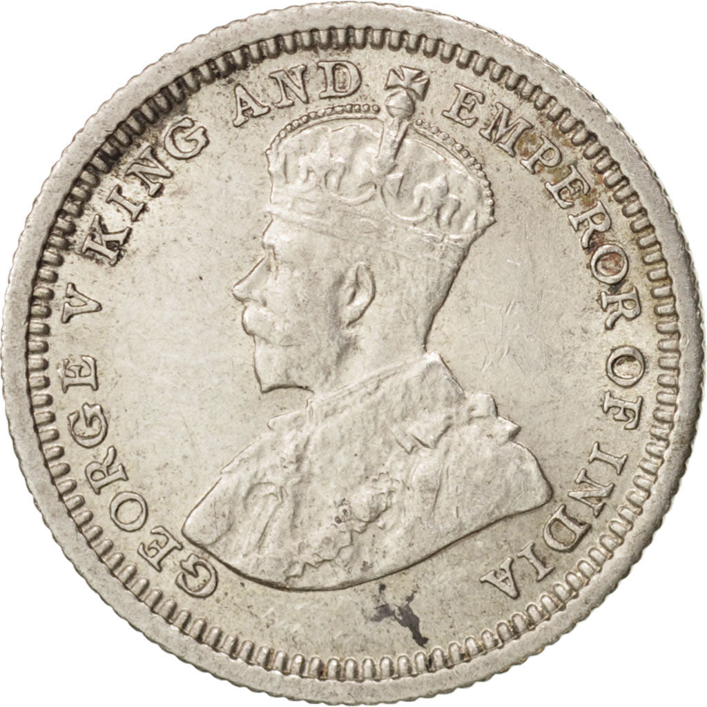 Straits Settlements, George V, 5 Cents, 1935, AU(55-58), Silver, KM:36