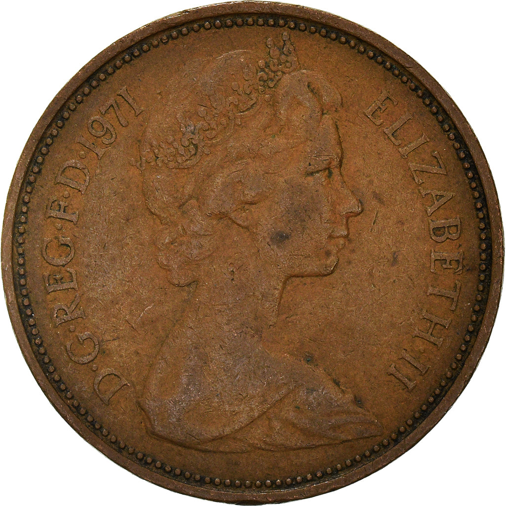Moeda, Grã-Bretanha, 2 New Pence, 1971