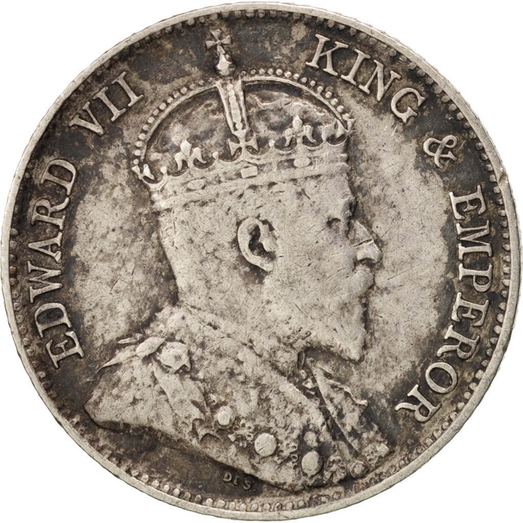 Coin, Straits Settlements, Edward VII, 10 Cents, 1902, EF(40-45), Silver, KM:21