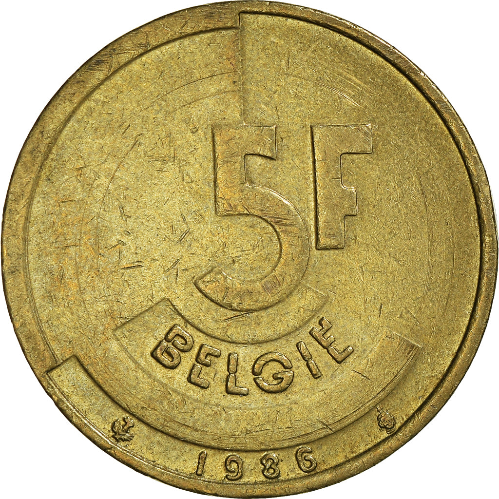 Moneta, Belgia, 5 Francs, 5 Frank, 1986
