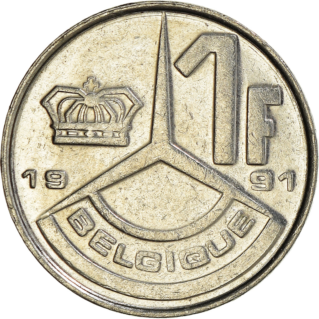Coin, Belgium, Franc, 1991