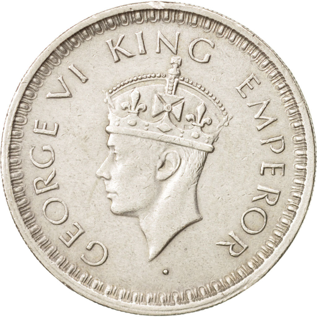 INDIA-BRITISH, George VI, 1/2 Rupee, 1943 L, AU(50-53), Silver, KM:552