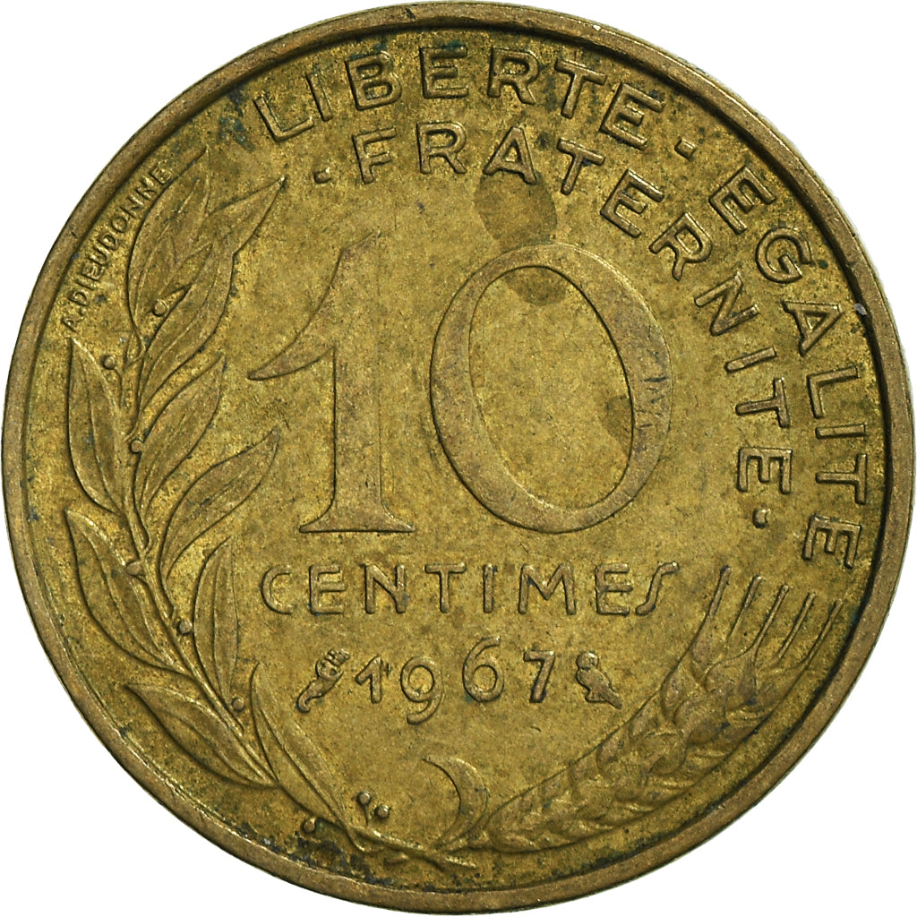 Coin, France, 10 Centimes, 1967