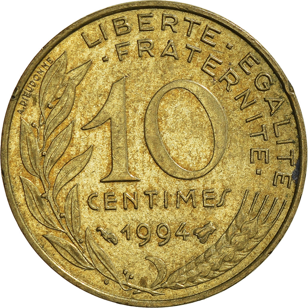 Coin, France, 10 Centimes, 1994