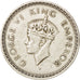 Moneda, INDIA BRITÁNICA, George VI, Rupee, 1943, Bombay, MBC, Plata, KM:557.1