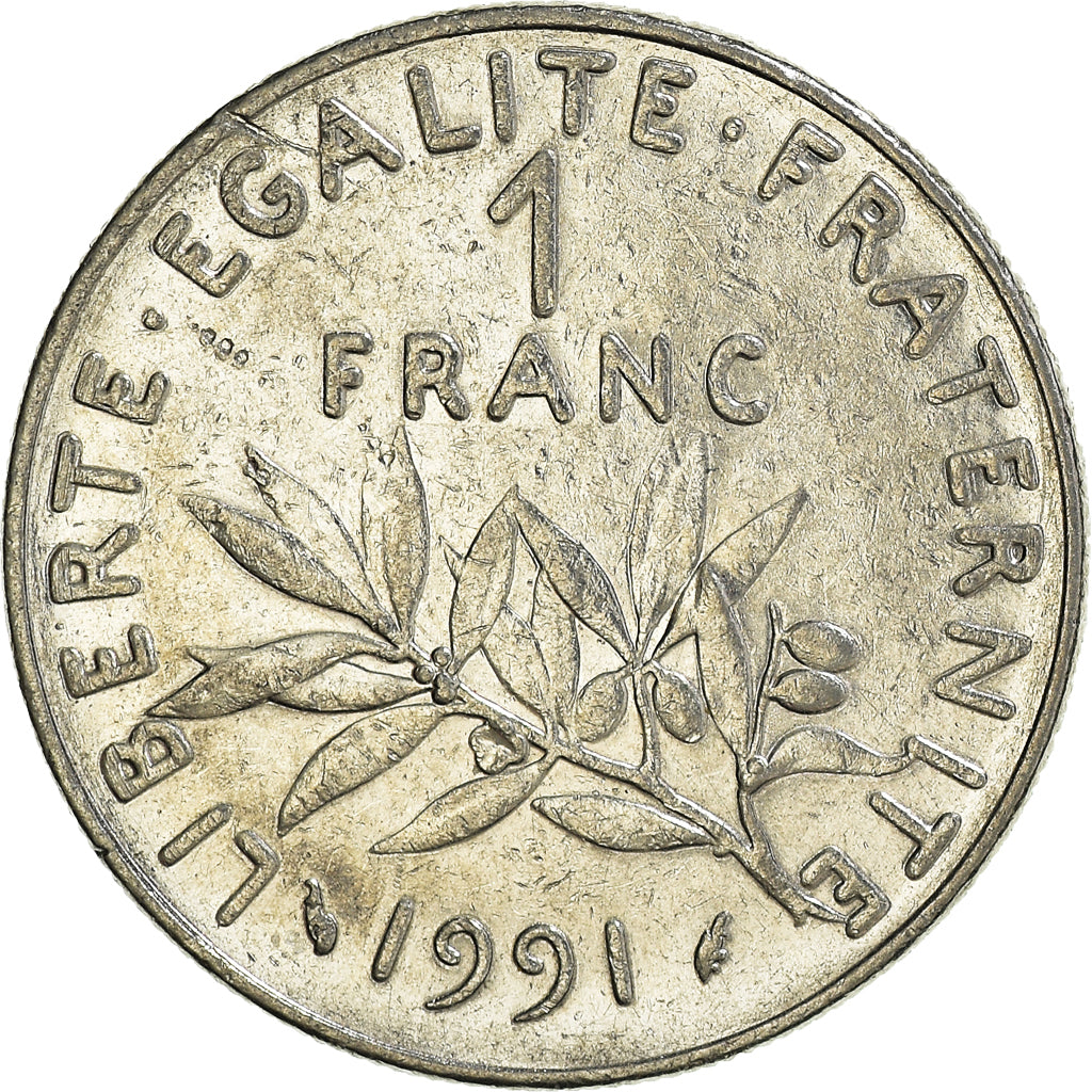 Munten, Frankrijk, Franc, 1991