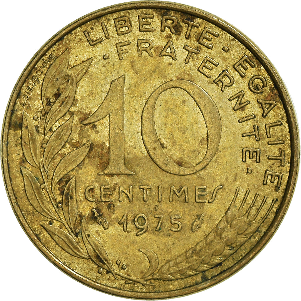Moneta, Francia, 10 Centimes, 1975