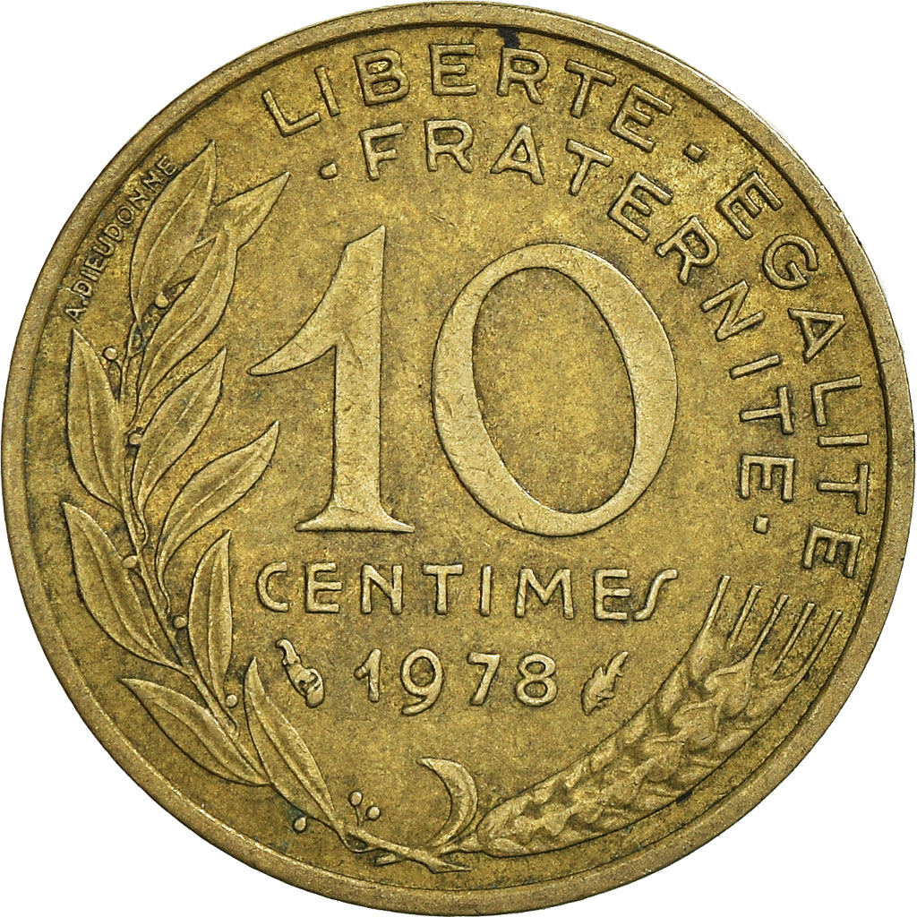 Coin, France, 10 Centimes, 1978