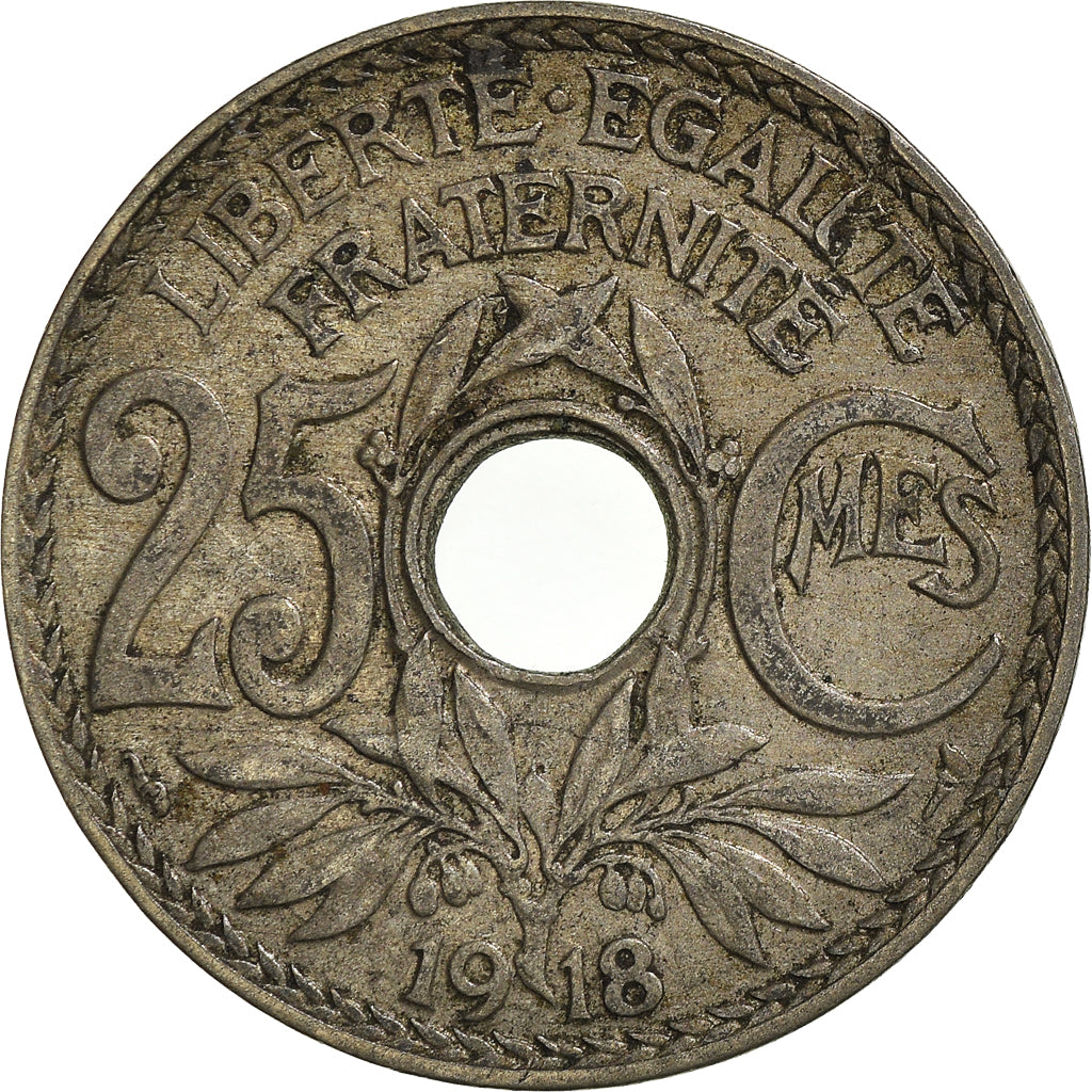 Munten, Frankrijk, 25 Centimes, 1918