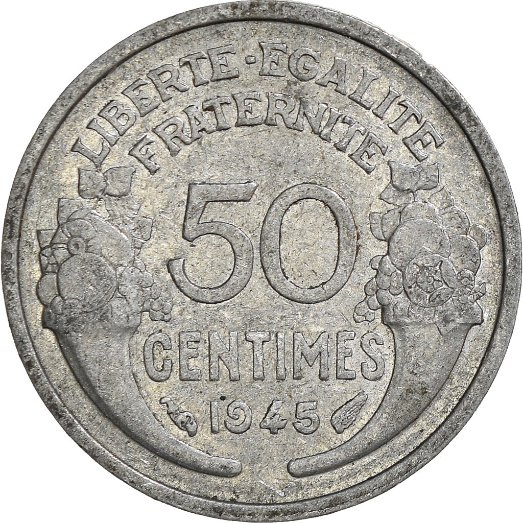 Münze, Frankreich, 50 Centimes, 1945