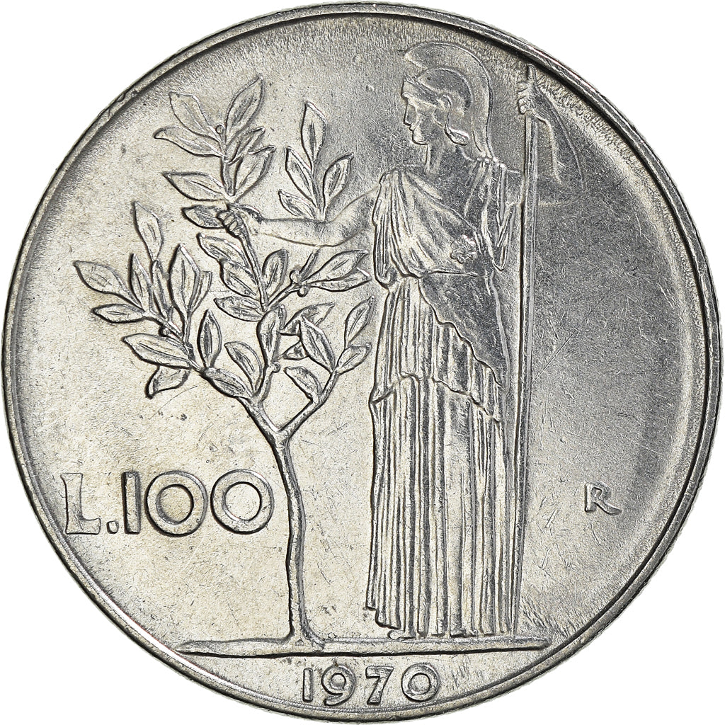 Moneda, Italia, 100 Lire, 1970