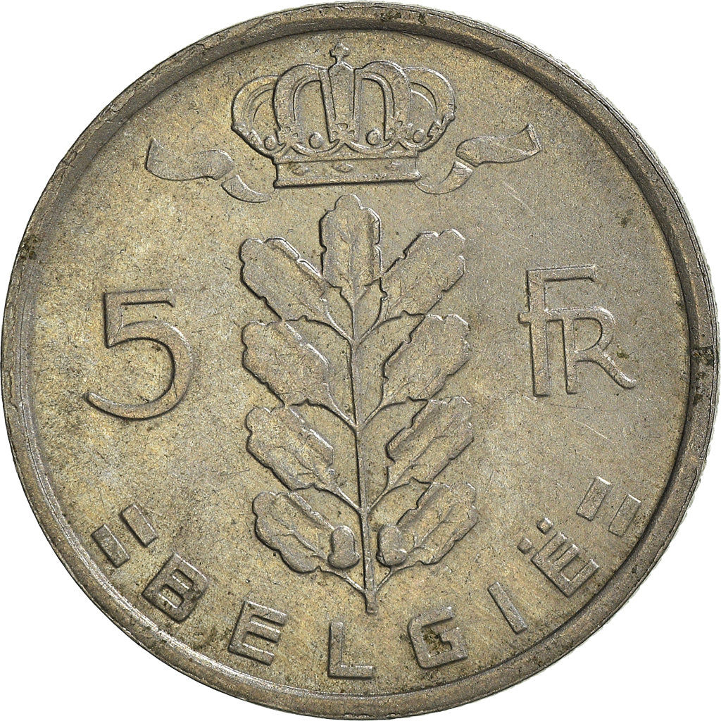 Coin, Belgium, 5 Francs, 5 Frank, 1950