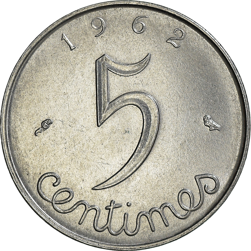 Monnaie, France, 5 Centimes, 1962