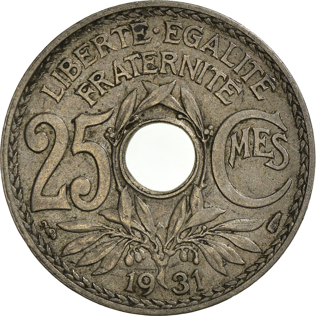 Munten, Frankrijk, 25 Centimes, 1931
